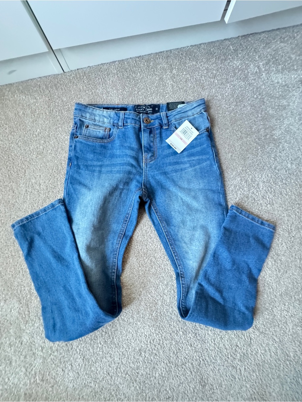 Lucky Brand Girl's Slim Jeans in Mid Blue Wash